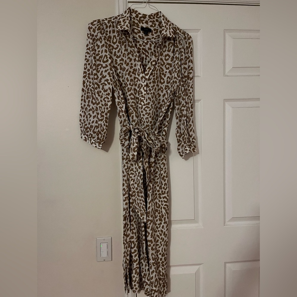 J.Crew Leopard print dress Size 12.
